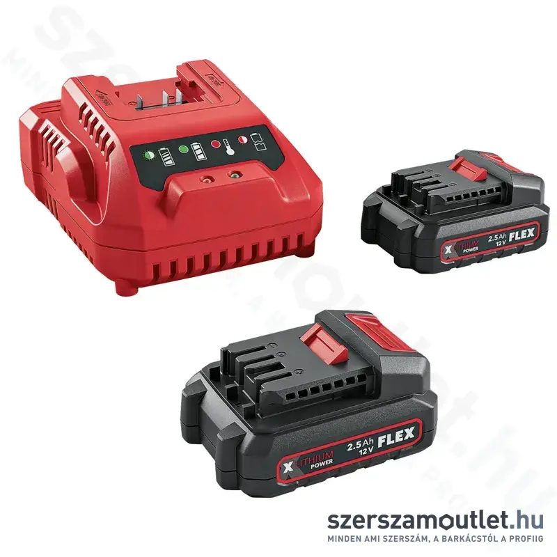 FLEX POWER 12-22 Q Akkumulátor csomag + töltő (2x2,5Ah/12V) (531.719)