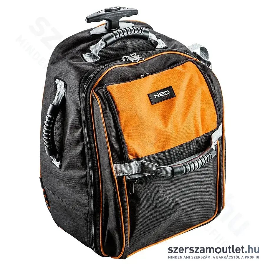 NEO TOOLS Szerszámos hátizsák, gurulós, 20 zseb, 355x245x250mm