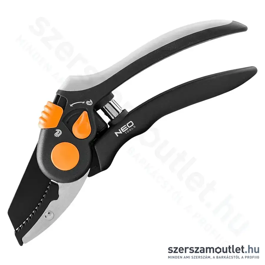 NEO TOOLS Metszőolló, rávágó, 18mm, teflon bevonat, állítható pengenyílás, 200mm