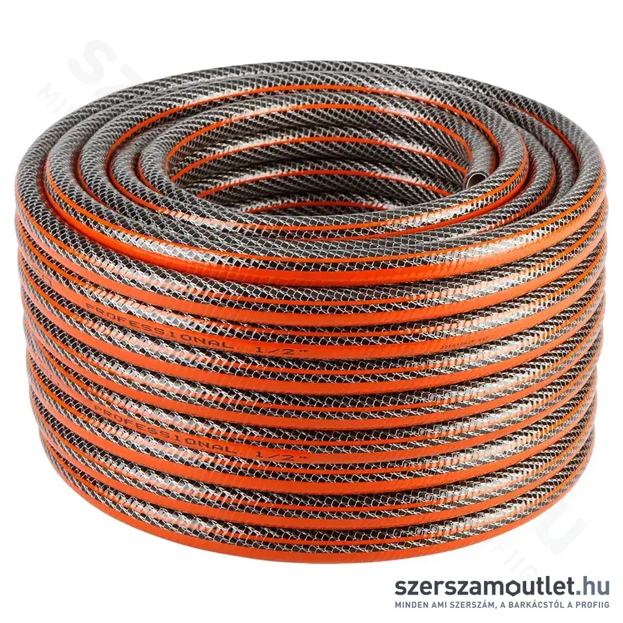 NEO TOOLS PROFESSIONAL Locsolótömlő 1/2", 6 rétegű, 30m (Narancs)