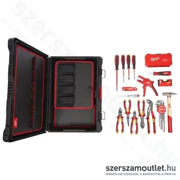 MILWAUKEE PACKOUT Villanyszerelő készlet 62 részes