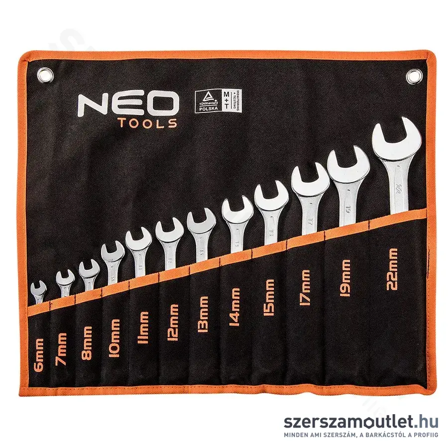 NEO TOOLS Csillag-villáskulcs készlet 6-22mm, 12db-os