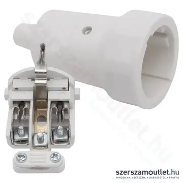 GLOBIZ Lengő dugalj 250V-50Hz/16A (Fehér)