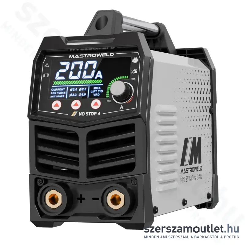 MASTROWELD NO STOP 4 LCD Hegesztő inverter (20-200A)