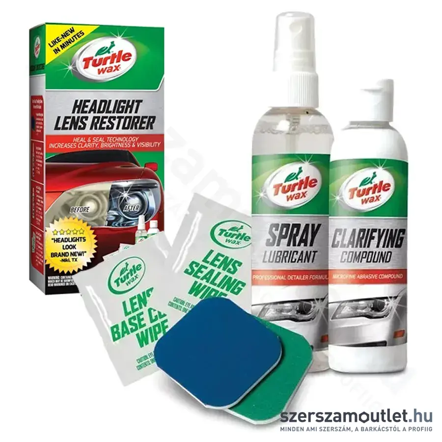 TURTLE WAX GL Fényszóró felújító készlet 7db-os