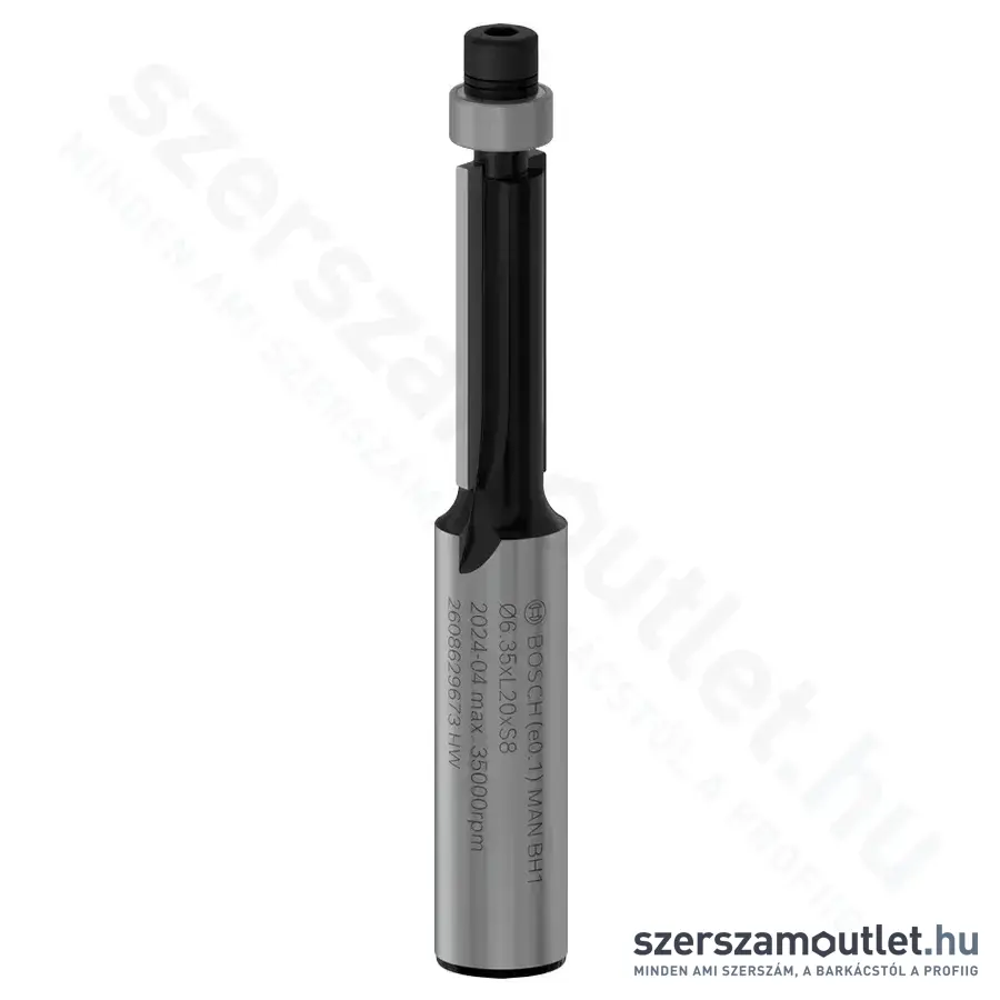 BOSCH PRO Alsó csapágyas színelő horonymarószár, 2 horony, 6,4x20/57mm
