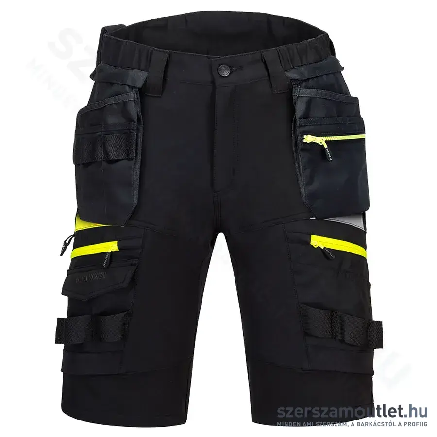 PORTWEST DX444 DX4 Lengőzsebes rövidnadrág 36-os (Fekete)