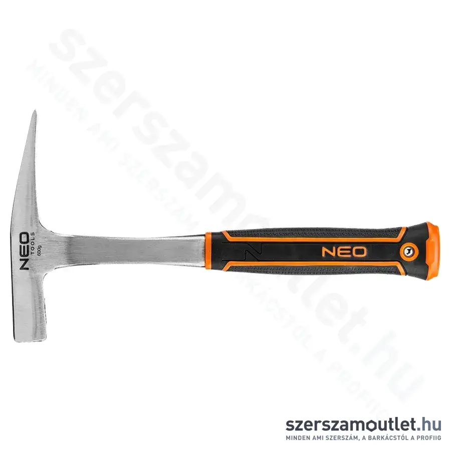 NEO TOOLS Kőműveskalapács, monoblokk, kétkomponensű markolat, 600g
