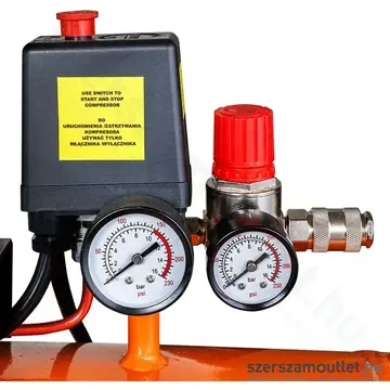 NEO TOOLS Olajkompresszor, 2 csatlakozó/nyomásmérő, olajkenésű, 150L, 10bar, 330L/perc, 230 V, 2200 