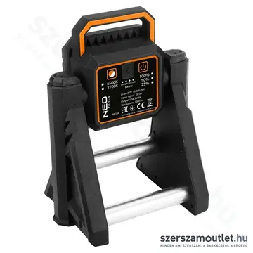 NEO TOOLS Akkus reflektor, álló, teleszkópos lábbal, 3000lum