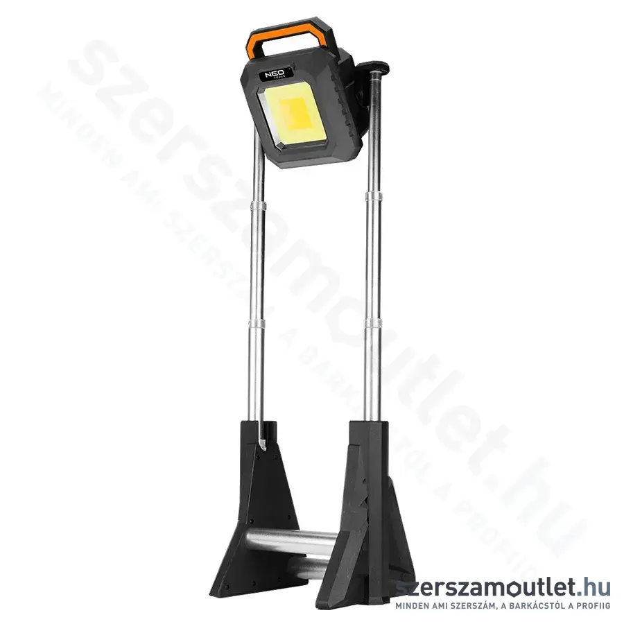 NEO TOOLS Akkus reflektor, álló, teleszkópos lábbal, 3000lum
