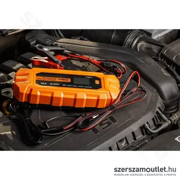NEO TOOLS Automatikus akkutöltő savas/AGM/gél akkukhoz, 10A/160W, 3-200Ah, 220-240V