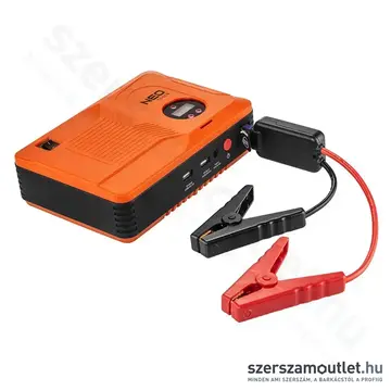 NEO TOOLS Multifunkciós gyorsindító, akkuindító, indításrásegítő, kompresszor, powerbank, lámpa