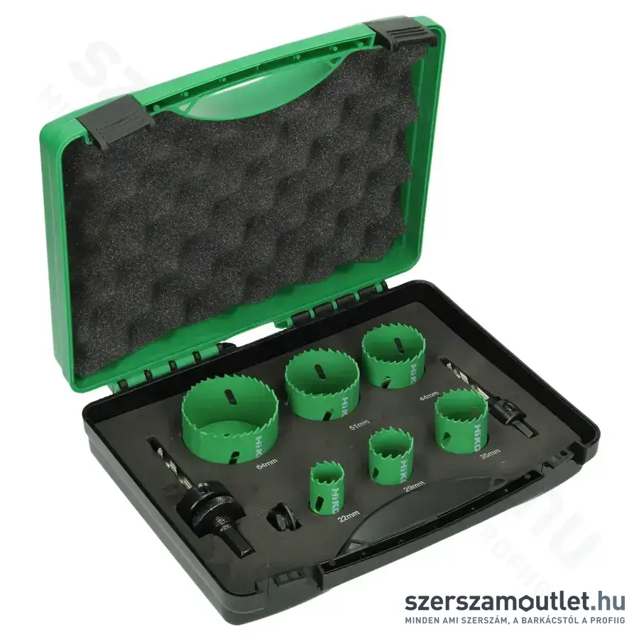 HIKOKI Körkivágó készlet, HSS-Bimetál, 22-64mm, 9db-os (752172)