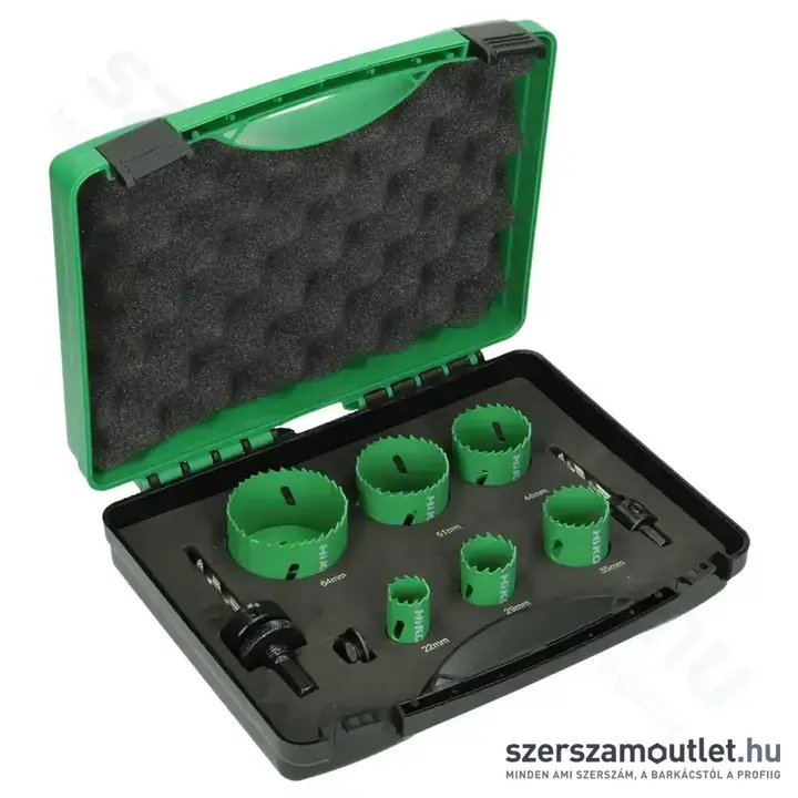 HIKOKI Körkivágó készlet, HSS-Bimetál, 22-64mm, 9db-os (752172)