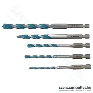 MAKITA TCT Fúrószár készlet, 1/4", 4-10mm, 5db-os