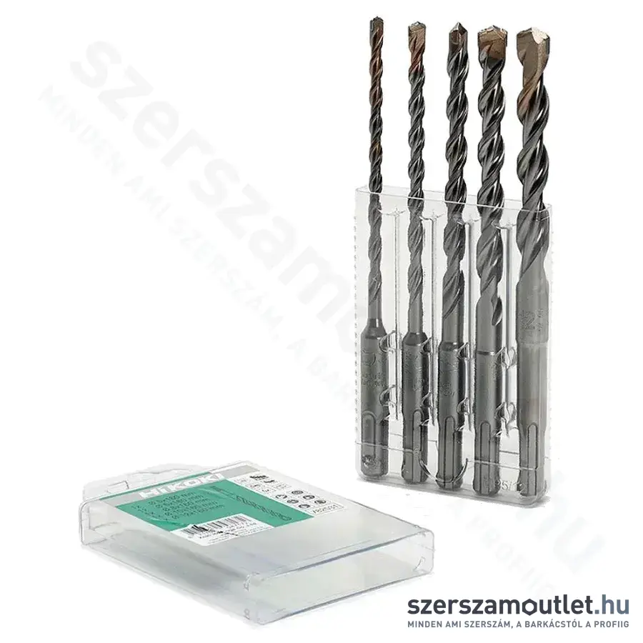 HIKOKI SDS-Plus TCT Fúrószár készlet, 2élű, 5-12mm, 5db-os