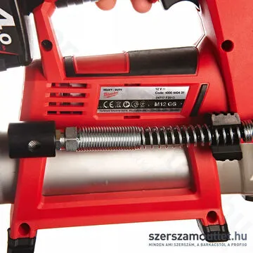 MILWAUKEE M12 GG-0 Akkus zsírzópisztoly (12V) (Akku és töltő nélkül!) (4933440435)