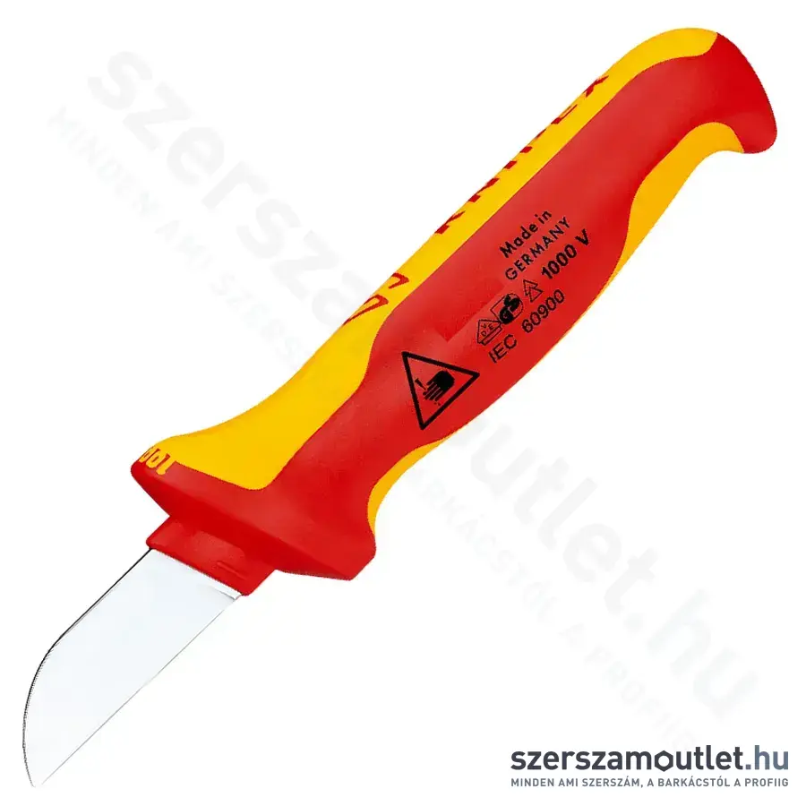 KNIPEX Szigetelt kábelcsupaszító (blankoló) kés 190mm (98 52 SB)