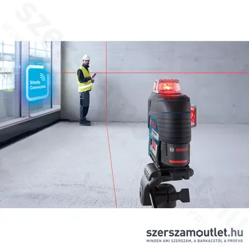 BOSCH GLL 3-80 C Akkus vonallézer PIROS (3x360°) (4x1,5V) (0601063R00)
