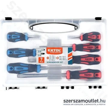EXTOL Csavarhúzó készlet 7 részes (SL+PH)