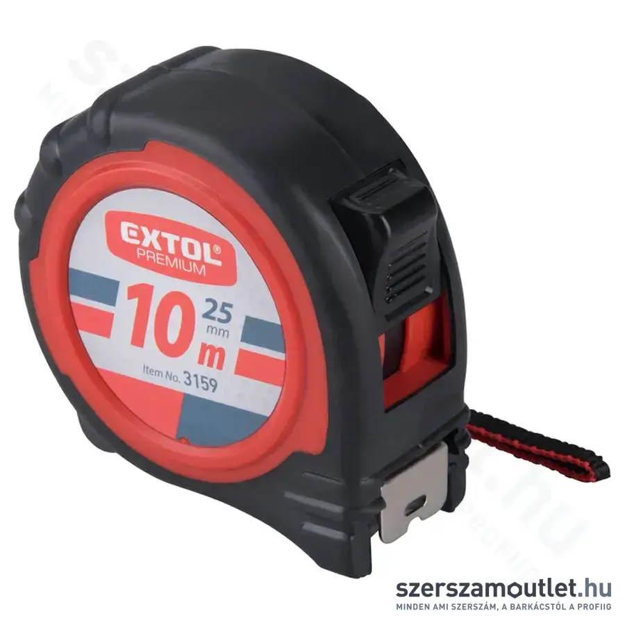 EXTOL Mérőszalag, 2 stoppos 10m/25mm