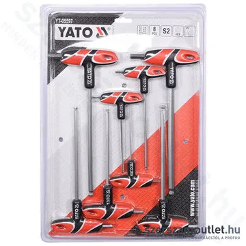 YATO Imbuszkulcs készlet T markolattal 8 részes (2,5-10mm) (YT-05597)