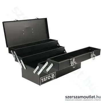 YATO Szerszámos láda, fém 460x200x225mm (YT-0885)