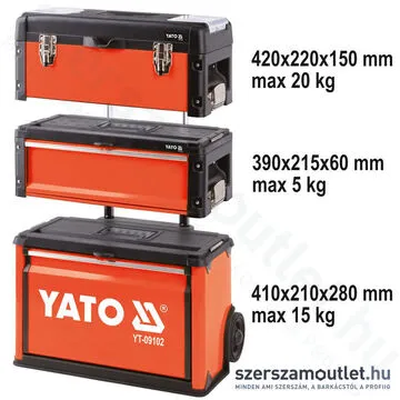 YATO Szerszámkocsi moduláris, 3 részes (YT-09102)