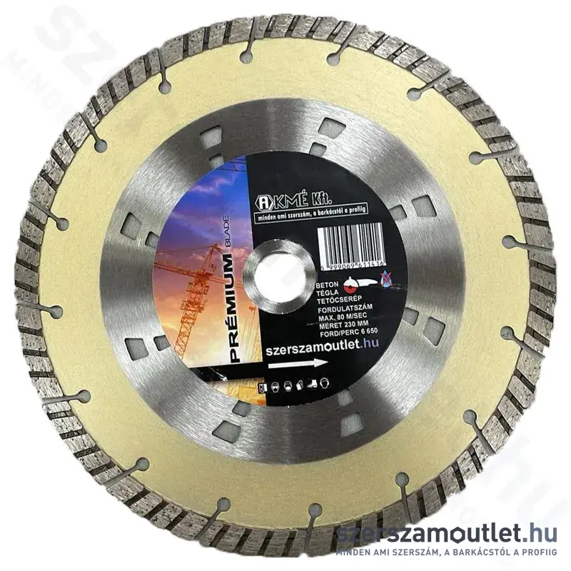 AKMÉ/Szerszámoutlet Prémium gyémánttárcsa 230x22,2x10mm