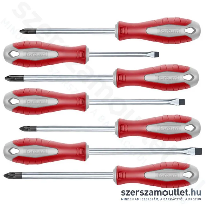 FORTUM Csavarhúzó készlet 7 részes (SL+PH+PZ)