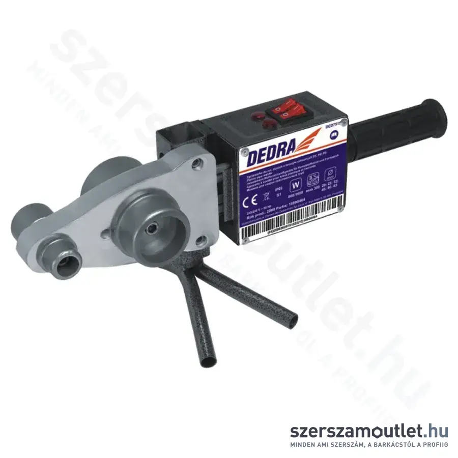 DEDRA Műanyagcső forrasztó 16-63mm 300°C 800/1500W