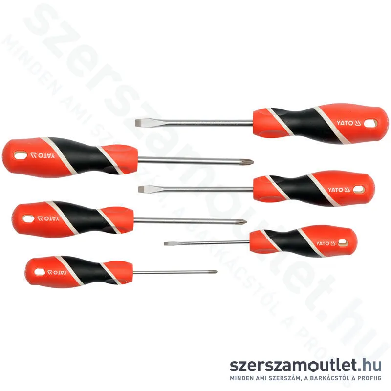 YATO Csavarhúzó készlet 6 részes (SL+PH) (YT-25965)
