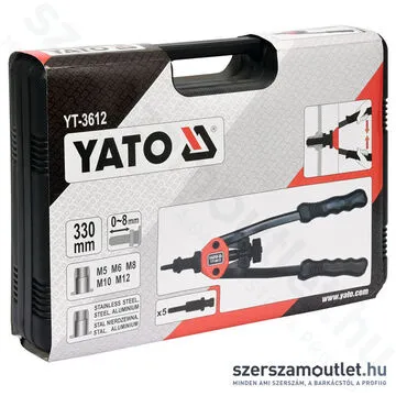 YATO Szegecsanyahúzó fogó M5-M12 (YT-3612)