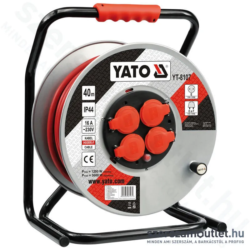 YATO Kábeldob 40m (3x2,5mm) (YT-8107)