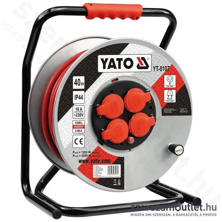 YATO Kábeldob 40m (3x2,5mm) (YT-8107)