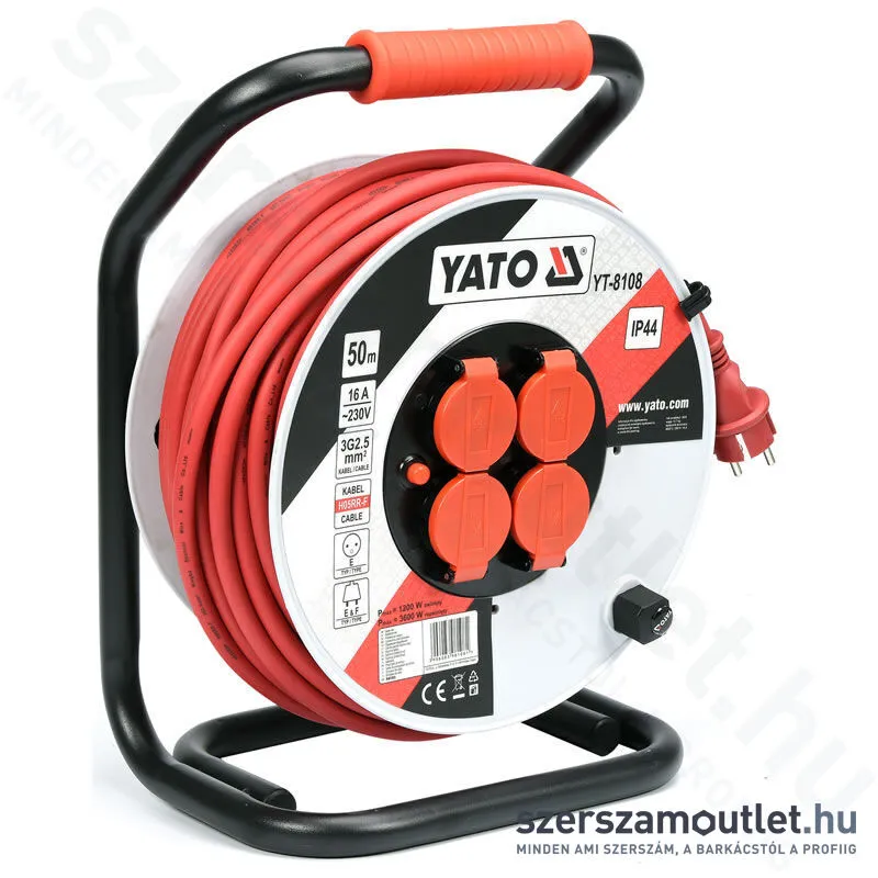 YATO Kábeldob 50m (3x2,5mm) (YT-8108)