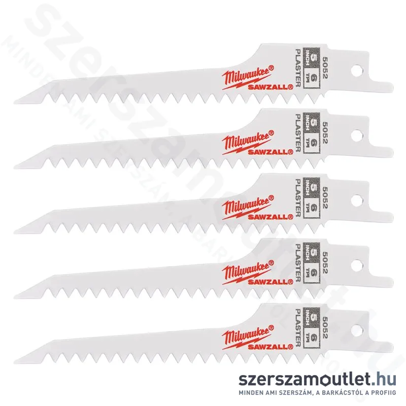 MILWAUKEE orrfűrészlap gipszkarton vágásához 125x6Tpi (5db) (48475052)