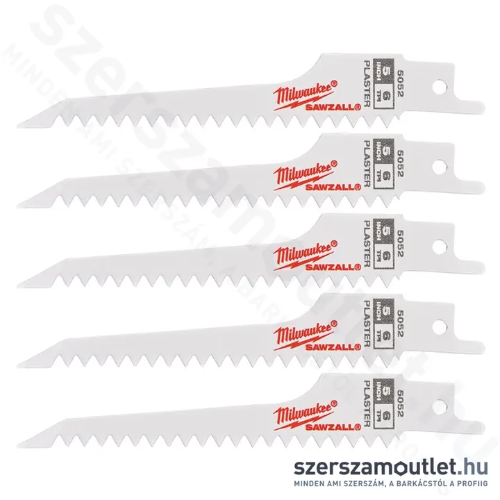 MILWAUKEE orrfűrészlap gipszkarton vágásához 125x6Tpi (5db) (48475052)