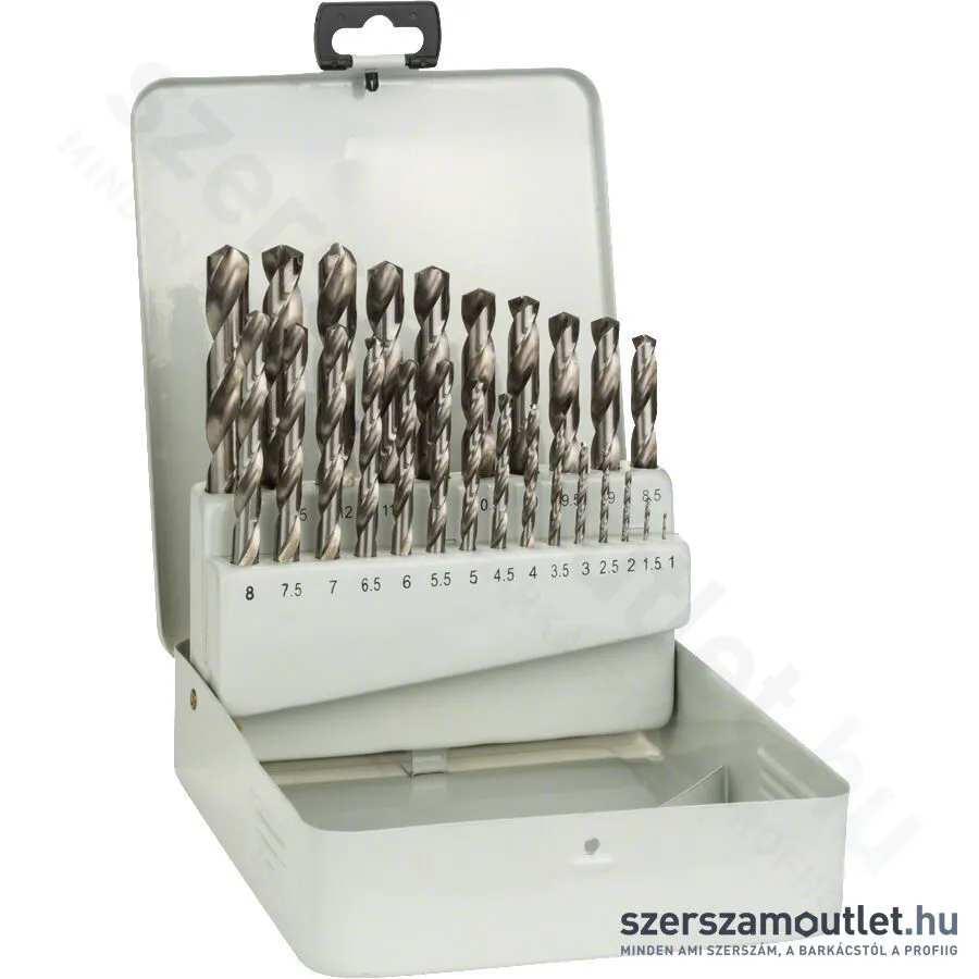 BOSCH HSS-G fémdobozos fémfúró készlet [25db, 1,0-13,0 mm] (2607018727)