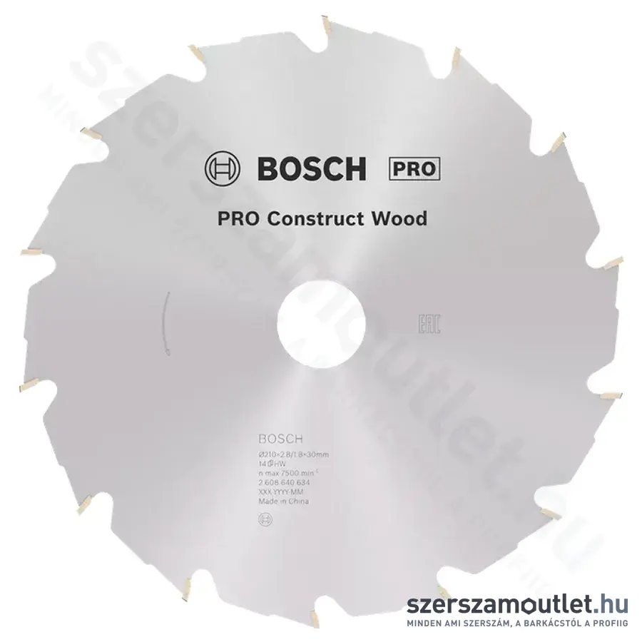 BOSCH Construct Wood körfűrészlap 210x30mm 14 fog