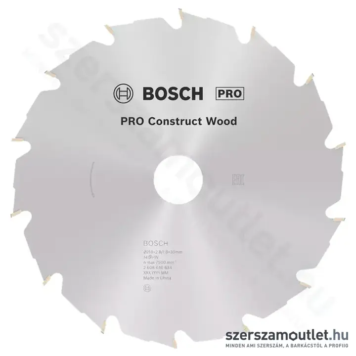 BOSCH Construct Wood körfűrészlap 210x30mm 14 fog
