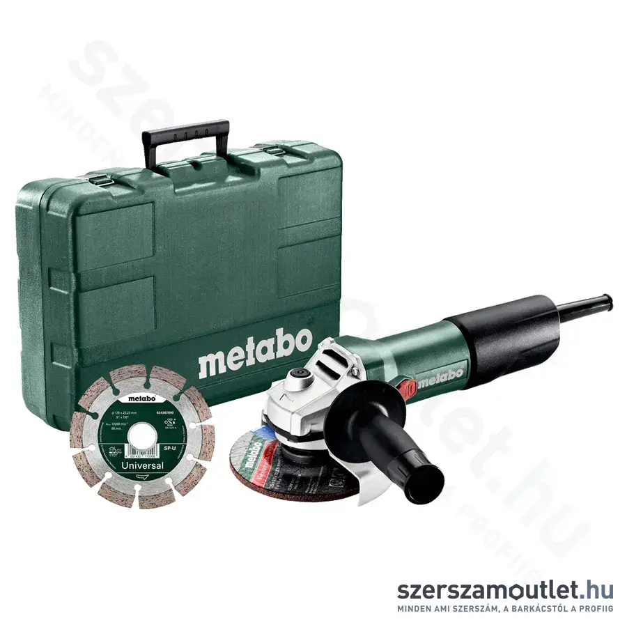 METABO W 850-125 SET Sarokcsiszoló kofferben (850W/125mm)
