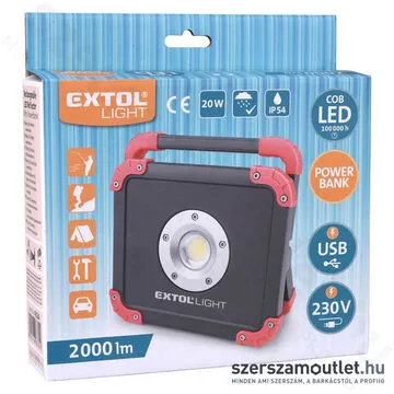 EXTOL LED lámpa (20W/2000lm)