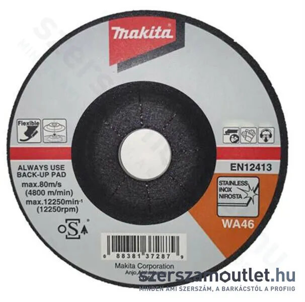MAKITA Flexibilis csiszolótárcsa fémhez 125x3mm AC36 (B-18546)