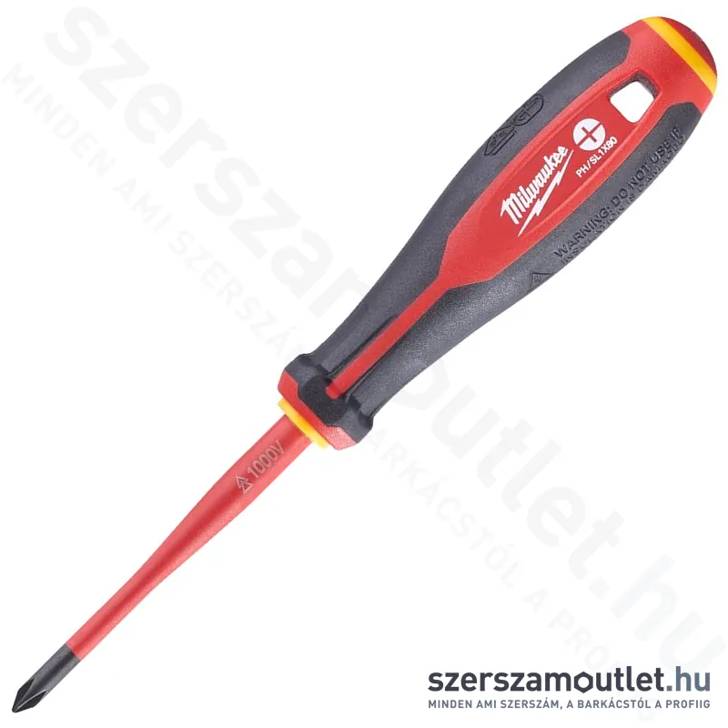 MILWAUKEE VDE szigetelt csavarhúzó szerelvényező PH/SL 1x80mm (4932464055) (4932478733)