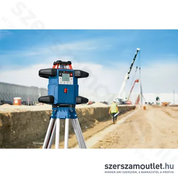 BOSCH GRL 600 CHV Akkus forgólézer +vevő +távvezérló +fali tartó +koffer (PIROS) (1x4,0Ah/18V)