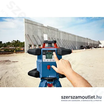 BOSCH GRL 600 CHV Akkus forgólézer +vevő +távvezérló +fali tartó +koffer (PIROS) (1x4,0Ah/18V)