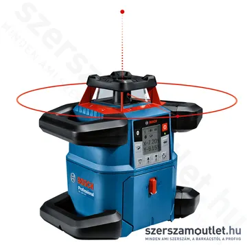 BOSCH GRL 600 CHV Akkus forgólézer +vevő +távvezérló +fali tartó +koffer (PIROS) (1x4,0Ah/18V)