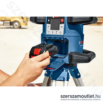 BOSCH GRL 600 CHV Akkus forgólézer +vevő +távvezérló +fali tartó +koffer (PIROS) (1x4,0Ah/18V)